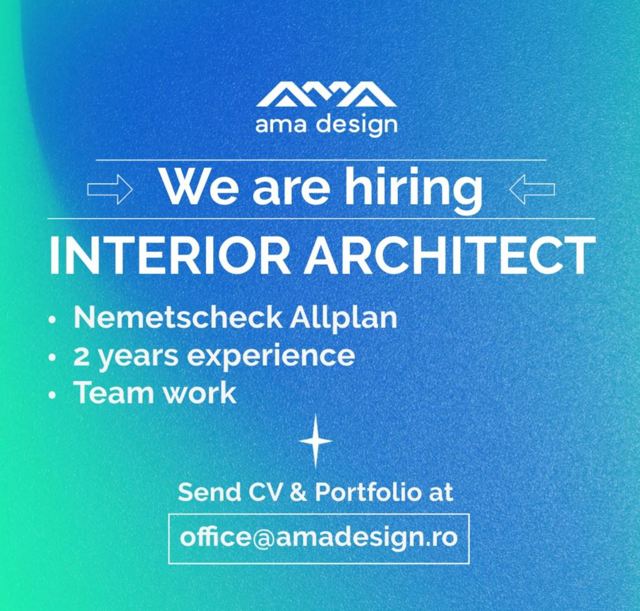 Extindem echipa AMA Design