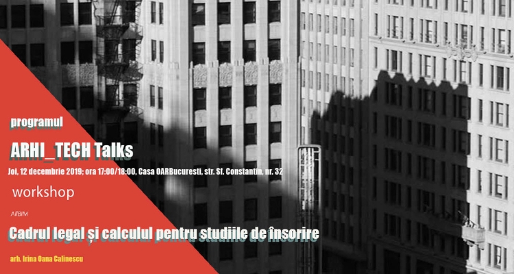 Poza produs Cadrul legal și calculul pentru studiile de însorire | programul  ARHI_TECH Talks